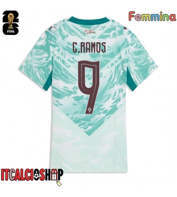 Portogallo Goncalo Ramos #9 Seconda Maglia Femmina Mondiali 2026 Manica Corta
